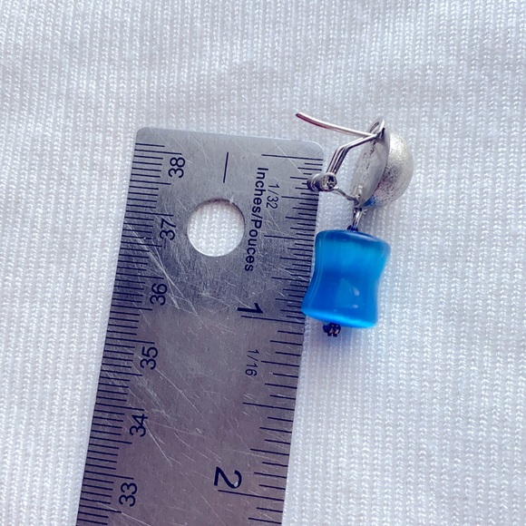 Blue and Silver handcrafted necklace and earrings - Picture 9 of 9